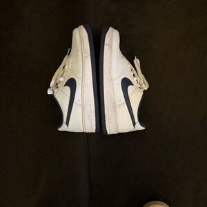 Nike Boys White and Navy Sneakers